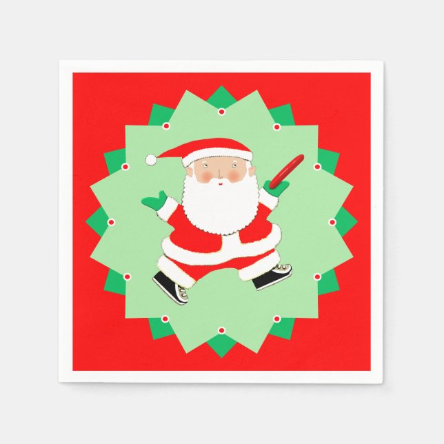 Guardanapo De Papel Christmas Disc Golf Party (Frente)