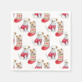 Guardanapo De Papel Christmas Dog & Cat