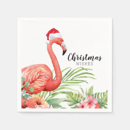 Guardanapo De Papel Christmas Flamingo | Desejos de Natal | Papel