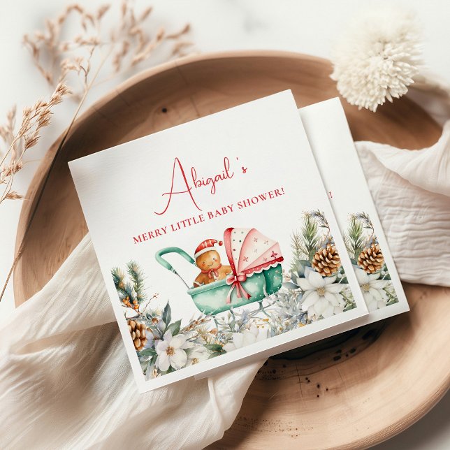 Guardanapo De Papel Christmas Gingerbread Baby Shower (Criador carregado)