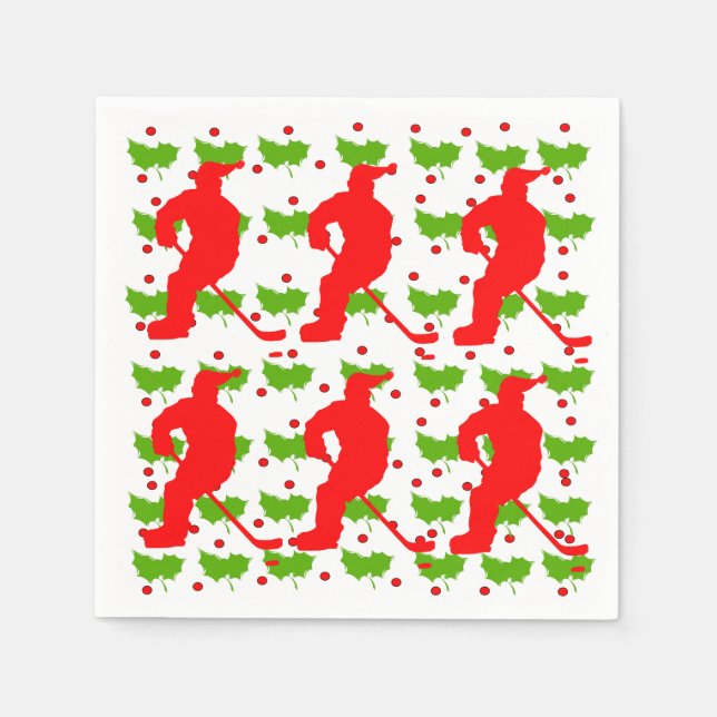 GUARDANAPO DE PAPEL CHRISTMAS HOCKEY (Frente)