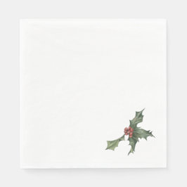 Guardanapo De Papel Christmas Holly Paper Napkins Serviettes