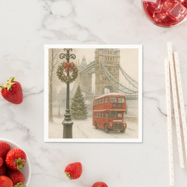 Guardanapo De Papel Christmas in London Gift for Traveler | Holiday (Insitu)