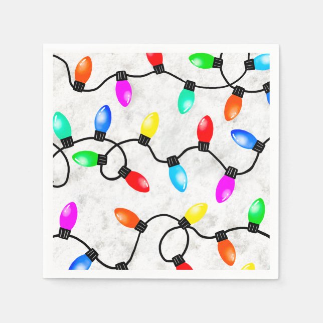 Guardanapo De Papel Christmas Lights In The Snow (Frente)
