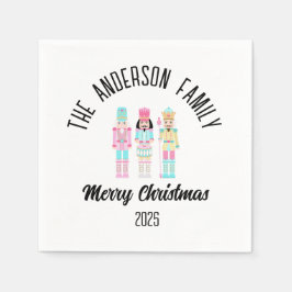 Guardanapo De Papel Christmas Nutcracker Pastel Personalized Name