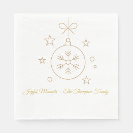 Guardanapo De Papel Christmas Paper Napkin with Metallic Foil Accents