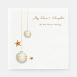 Guardanapo De Papel Christmas Paper Napkin with Pinecones & Holly