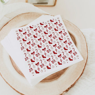 Guardanapo De Papel Christmas Paper Napkins Holiday Napkins Red Bow