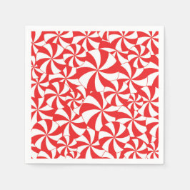 Guardanapo De Papel Christmas Party Candy Cane Paper Napkins Red