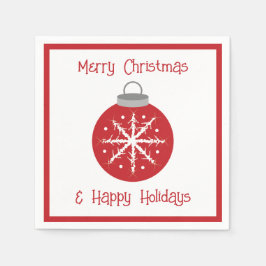 Guardanapo De Papel Christmas red ornament