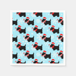 Guardanapo De Papel Christmas Scottie Dogs Pattern