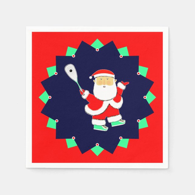 Guardanapo De Papel Christmas Squash Sports Party (Frente)