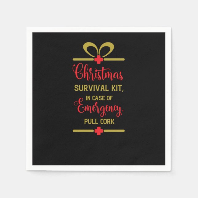 Guardanapo De Papel christmas survival kit (Frente)