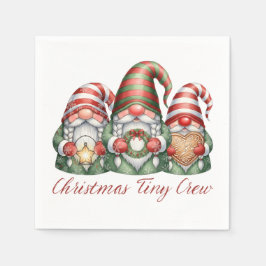 Guardanapo De Papel Christmas Tiny Crew Holiday Gnome