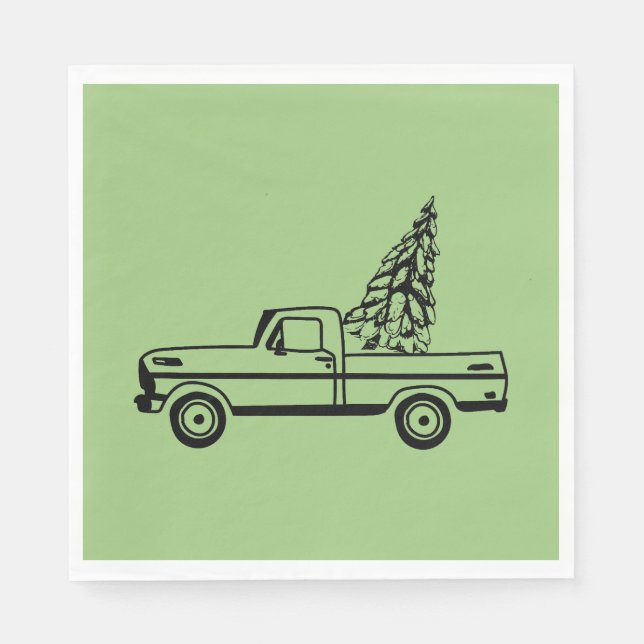 Guardanapo De Papel Christmas tree truck (Frente)