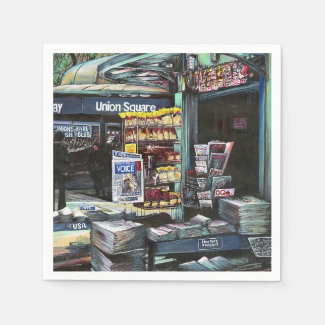 Guardanapo De Papel Chrysocolia Morning, Union Square, NYC (Frente)