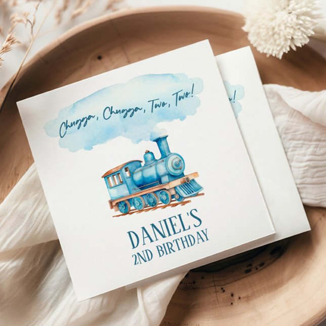 Guardanapo De Papel Chugga Dois segundos aniversários Choo Choo (Criador carregado)