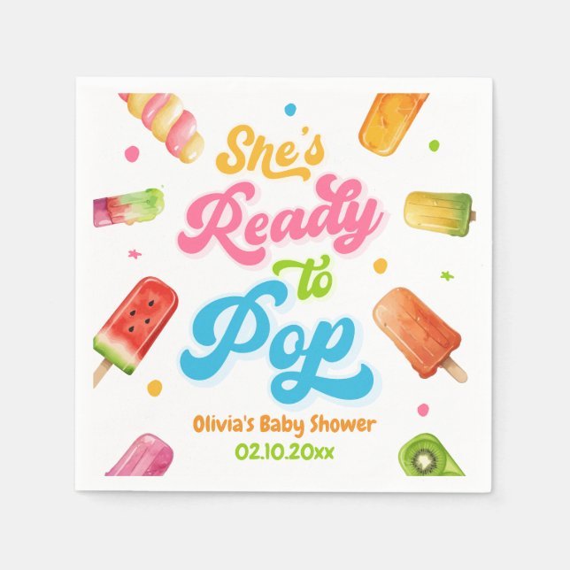 Guardanapo De Papel Chupeta de Chuveirinho de Bebê Está Pronta para Na (Frente)