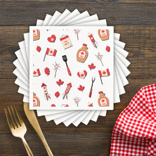 Guardanapo De Papel Churrasco canadense no dia do Canadá