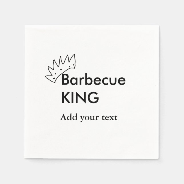 Guardanapo De Papel Churrasco-churrasco adiciona nome texto homens pad (Frente)