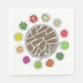 Guardanapo De Papel Churrasco coreano Barbecue - Comida de Banchan tor