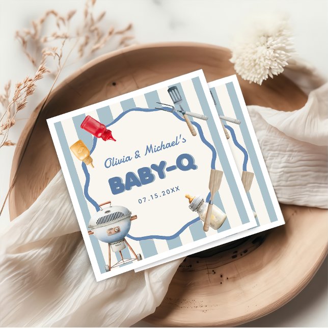 Guardanapo De Papel Churrasco de quintal Baby Q Chá de fraldas Napkins (Criador carregado)