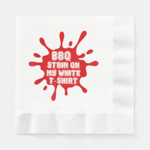 Guardanapo De Papel CHURRASCO Manchas Na Minha Camisa Branca Dizendo S