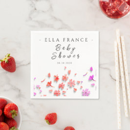 Guardanapo De Papel Chuva de Amor de Flores Silvestres para Chás de Be
