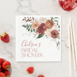 Guardanapo De Papel Chuva de Amor Floral Chá de Noiva