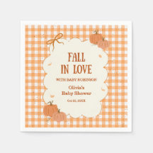 Chuva de Amor no Outono de Gingham Baby Shower