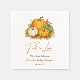 Guardanapo De Papel Chuva de Amor Outono Rústico Abóbora Baby Shower