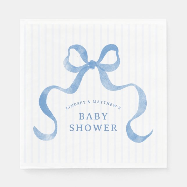 Guardanapo De Papel Chuva de Azul Fita Ondulada Bebe (Frente)