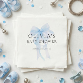 Guardanapo De Papel Chuva de Bebê Arco Azul Suave Minimalista