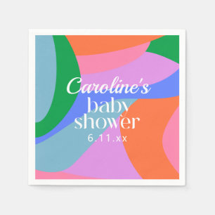 Guardanapo De Papel Chuva de Bebê Colorida Abstrata Moderna Personaliz
