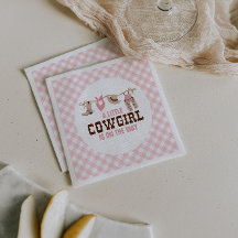 Chuva de Bebê Cowgirl Rosa Western