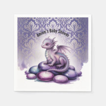 Chuva de Bebê do Dragão Mágico Roxo