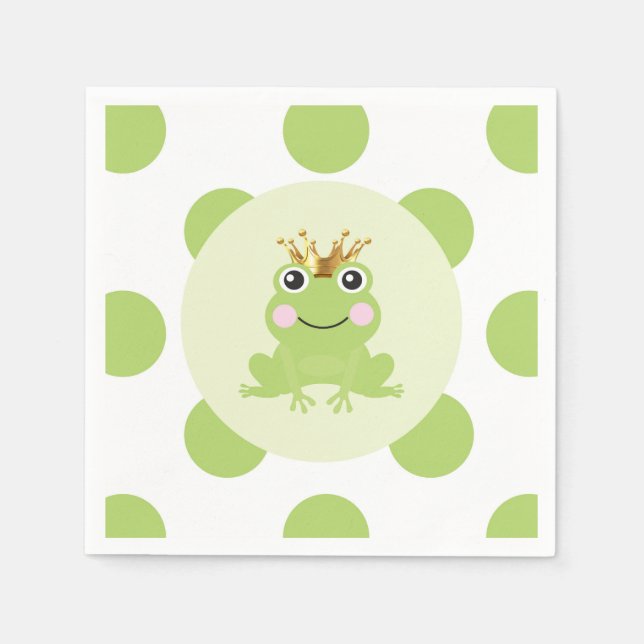 Guardanapo De Papel Chuva de Bebê do Príncipe Sapo Conto de Fadas Ilus (Frente)