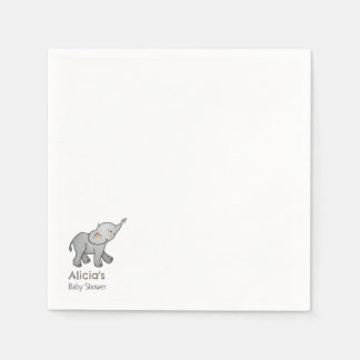 Guardanapo De Papel Chuva de Bebê Elefante Pequeno Desenhado à Mão Fof