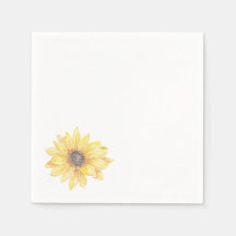 Chuva de Bebê Elegante Amarelo Floral Girassol