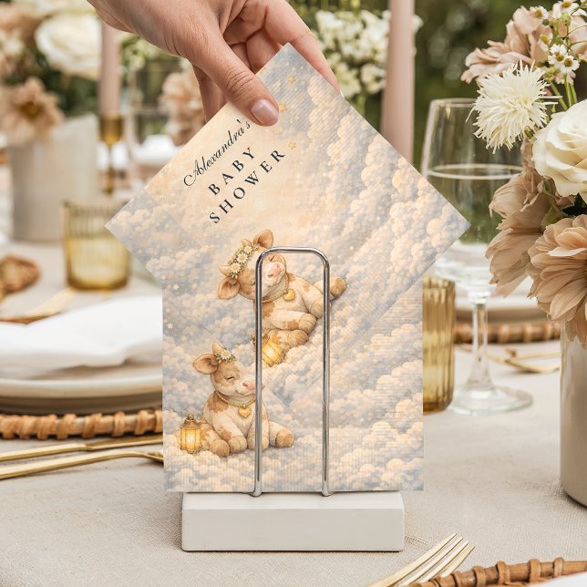 Guardanapo De Papel Chuva de Bebê Floral Vaca das Terras Altas (Criador carregado)