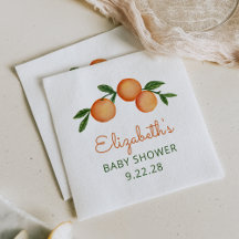 Chuva de Bebê Laranja Pequena Fofoqueira