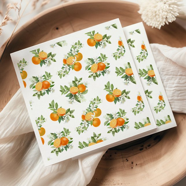 Guardanapo De Papel Chuva de Bebê Little Cutie Laranja (Criador carregado)