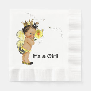 Guardanapo De Papel Chuva de Bebê Menina Étnica Abelha