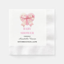 Chuva de Bebê Menina Fita Laço Rosa Coquete