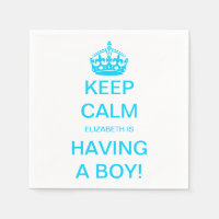 Chuva de Bebê Menino Azul Vintage Keep Calm