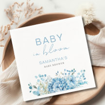 Chuva de Bebê Menino Floral Azul Baby In Bloom
