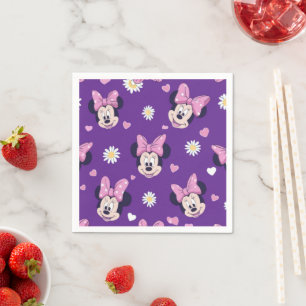 Guardanapo De Papel Chuva de Bebê Mickey Mouse Bolinhas Roxas