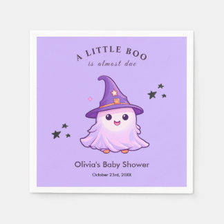 Guardanapo De Papel Chuva de Bebê Um Pouco Boo Roxo de Halloween