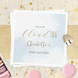 Guardanapo De Papel Chuva de Bênçãos Celestial Azul Baby Shower