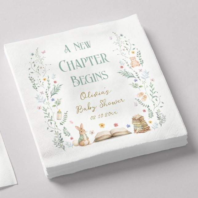 Guardanapo De Papel Chuva de Bênçãos para o Novo Capítulo do Bebê (Criador carregado)